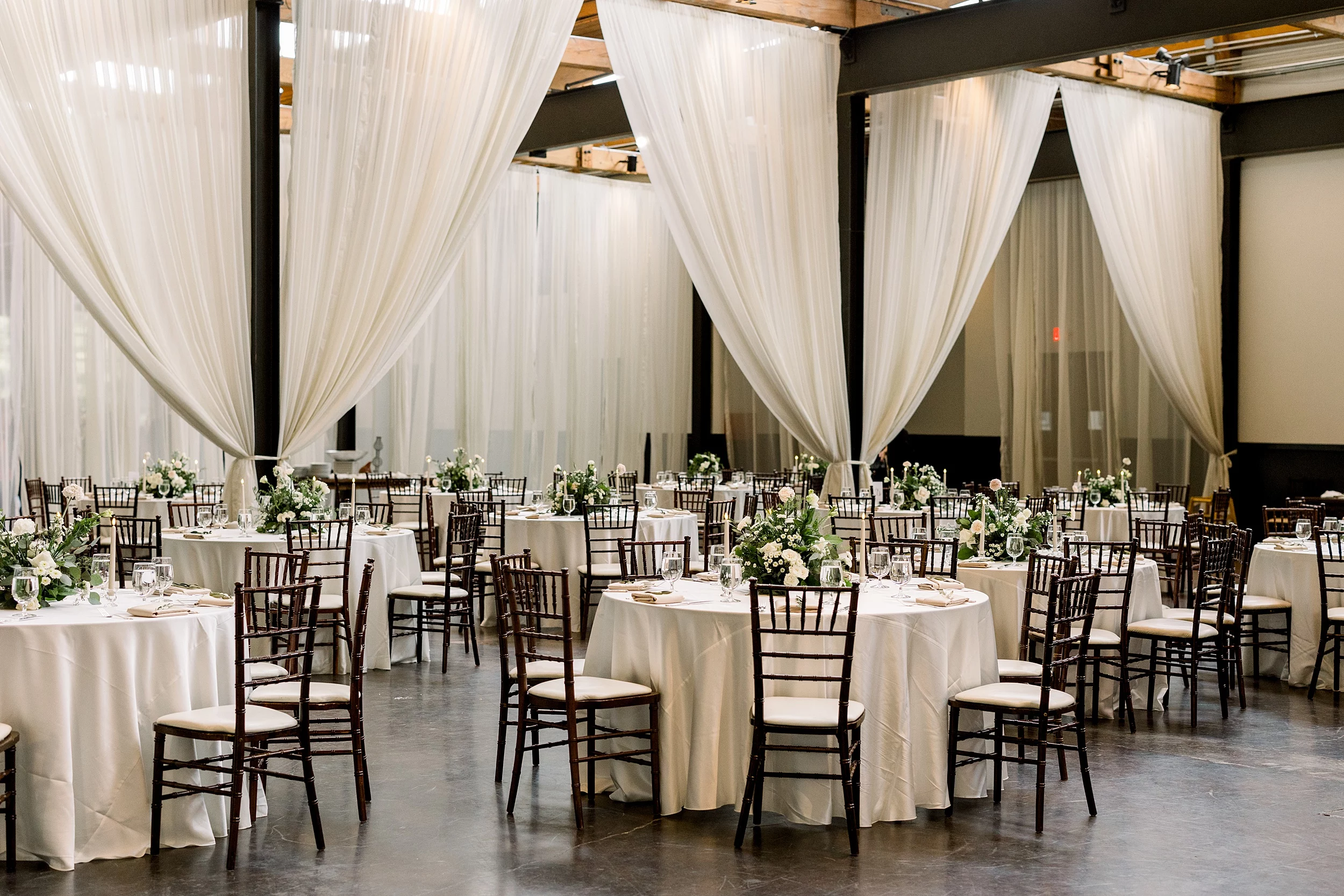 reception venue at the foundry at puritan mill wedding