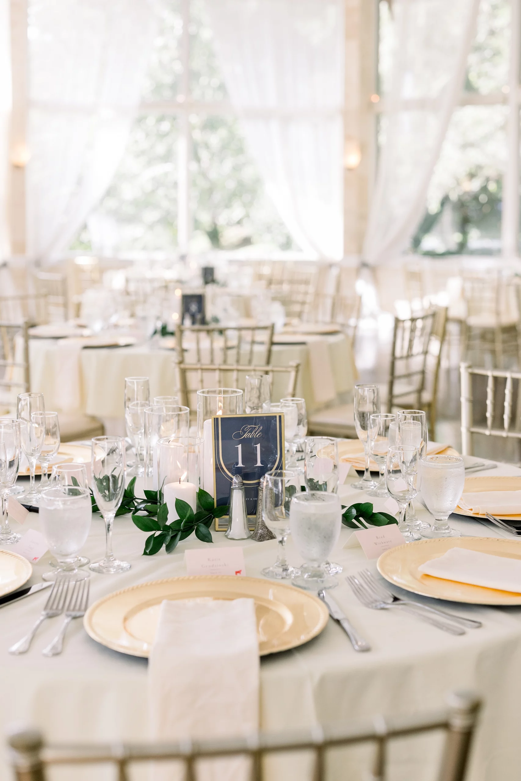 table details at a Piedmont room wedding