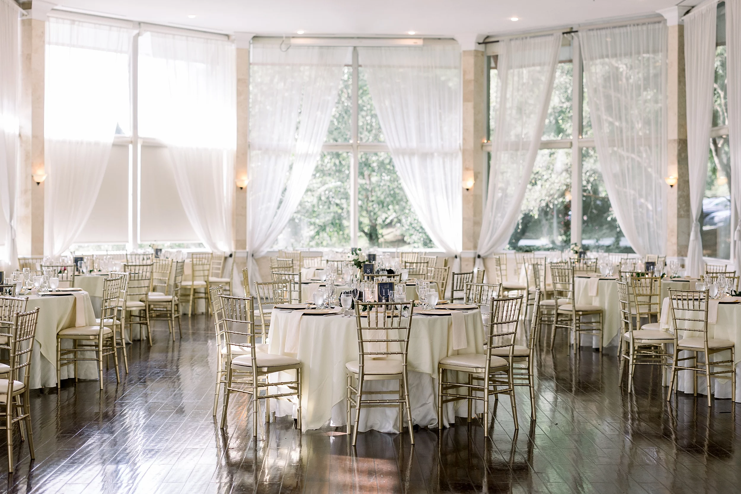 reception space at a Piedmont room wedding
